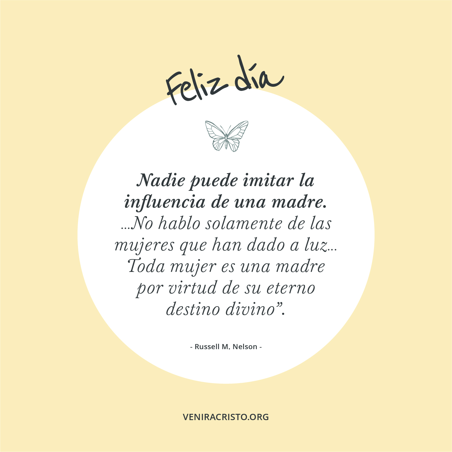 Tarjeta Digital Russell M. Nelson, día de la madre